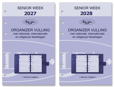 6227-27-28 150 x 95 mm Senior Agenda Agenda Recharges Hebdomadaire NL 2027 2028